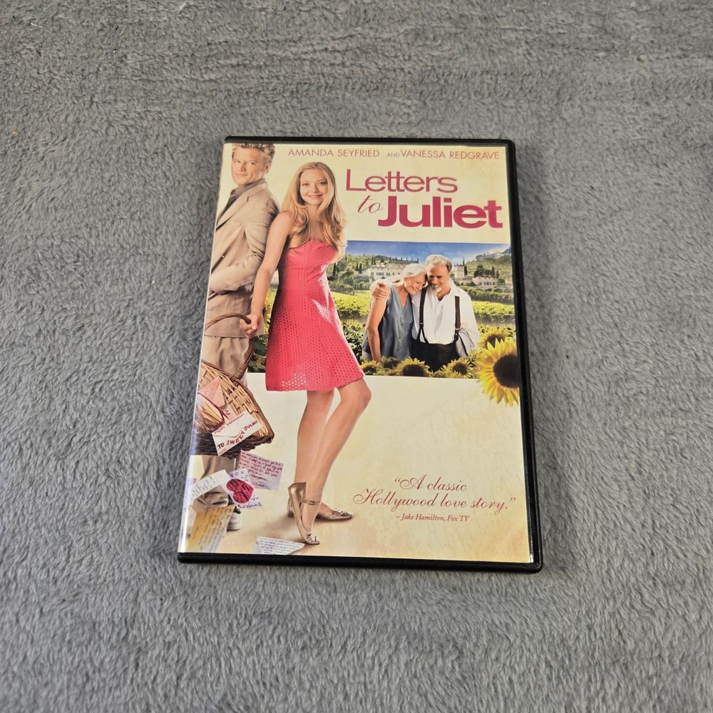 Letters to Juliet DVD Amanda Seyfried Vanessa Redgrave Romance Movie 2010